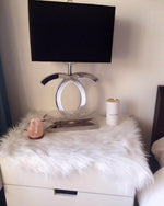 Polished Steel Table Lamp