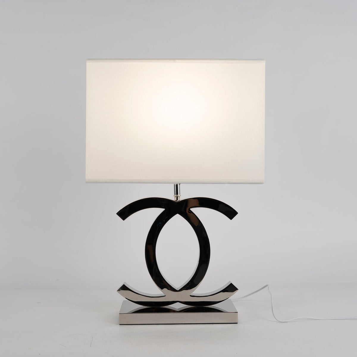 Polished Steel Table Lamp