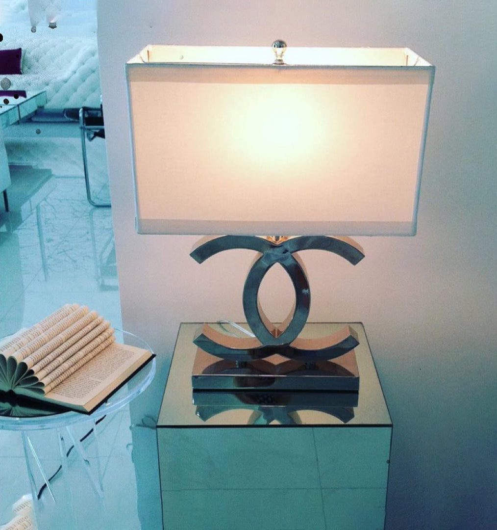 Polished Steel Table Lamp