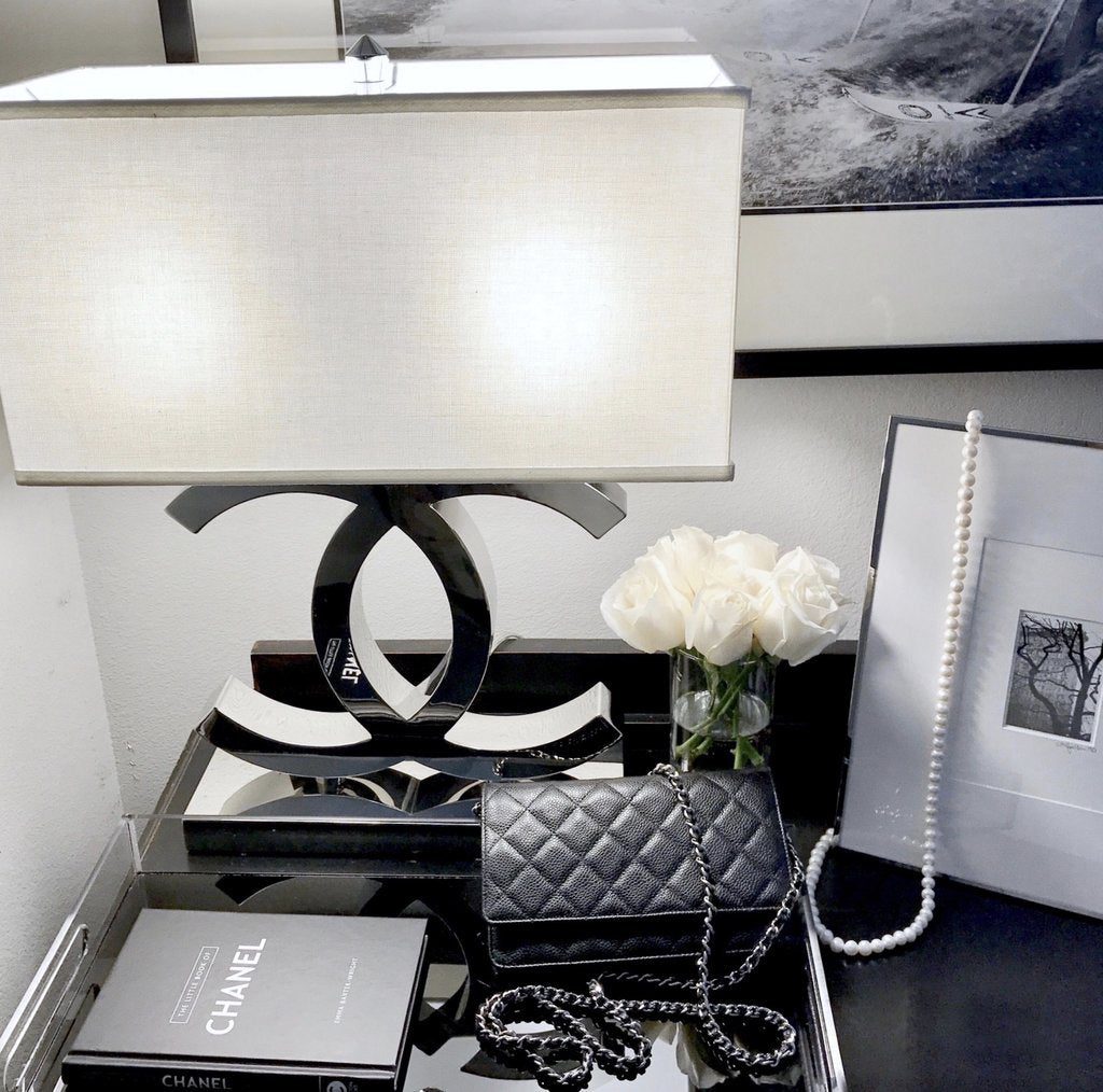 Polished Steel Table Lamp