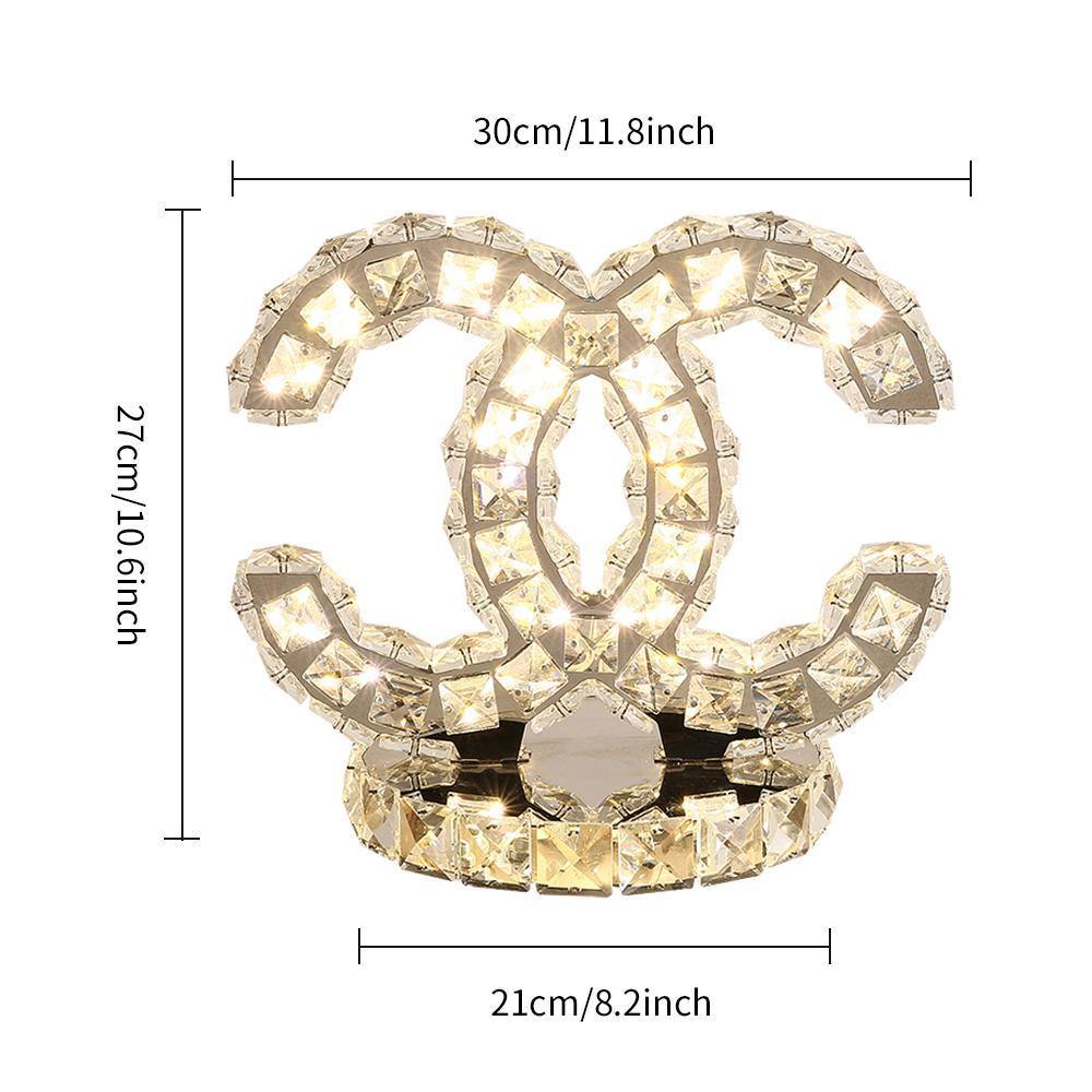 Polished Stainless Steel Crystal Accent Tabl