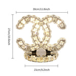 Polished Stainless Steel Crystal Accent Tabl