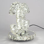 Polished Stainless Steel Crystal Accent Tabl
