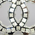 Polished Stainless Steel Crystal Accent Tabl
