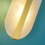 Alabaster Stone Wall Sconce with LED Illumina