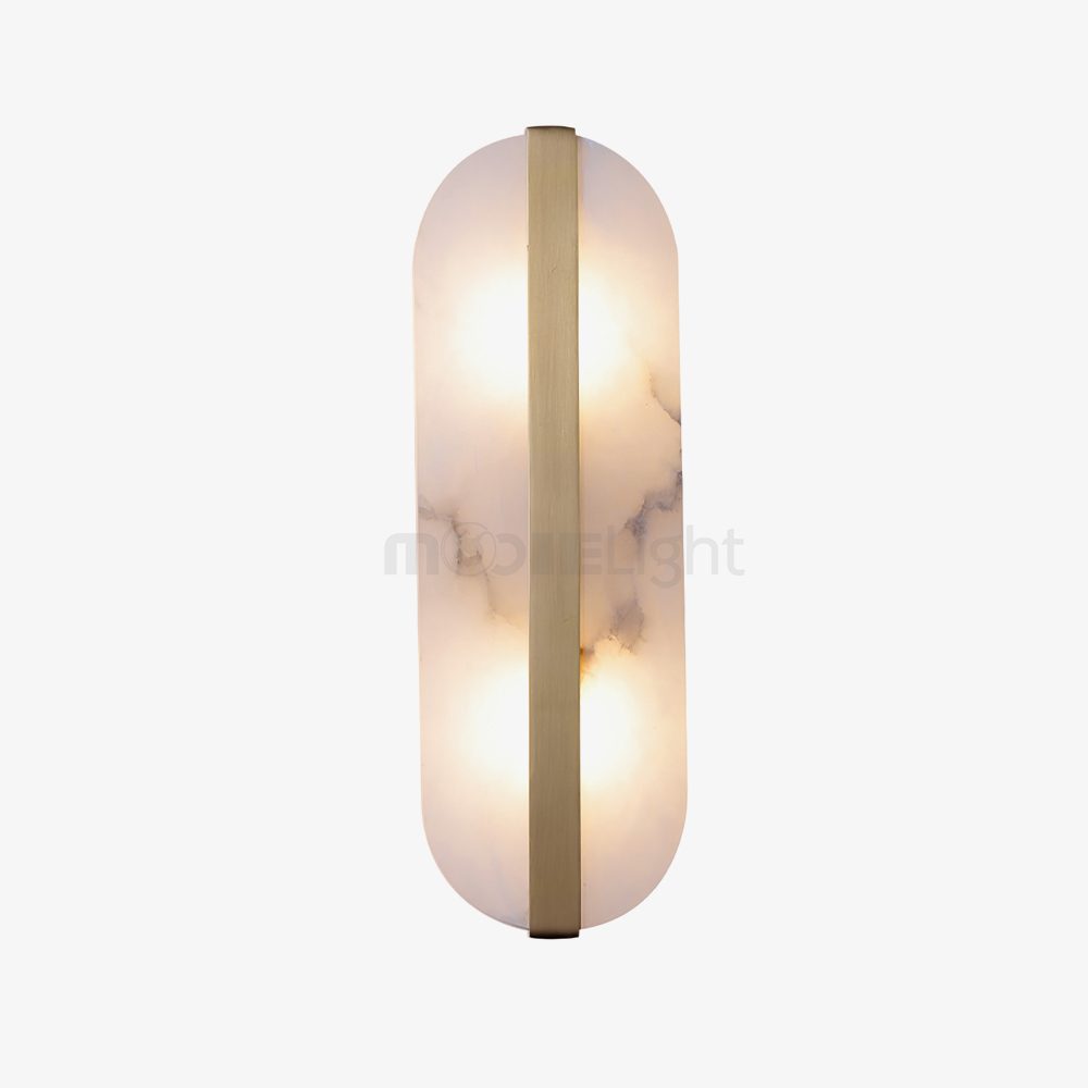 Alabaster Stone Wall Sconce with LED Illumina