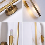 Alabaster Stone Wall Sconce with LED Illumina