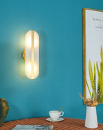 Alabaster Stone Wall Sconce with LED Illumina
