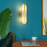 Alabaster Stone Wall Sconce with LED Illumina