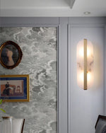 Alabaster Stone Wall Sconce with LED Illumina