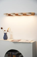 Travertine Duo Wood Wall Light 1