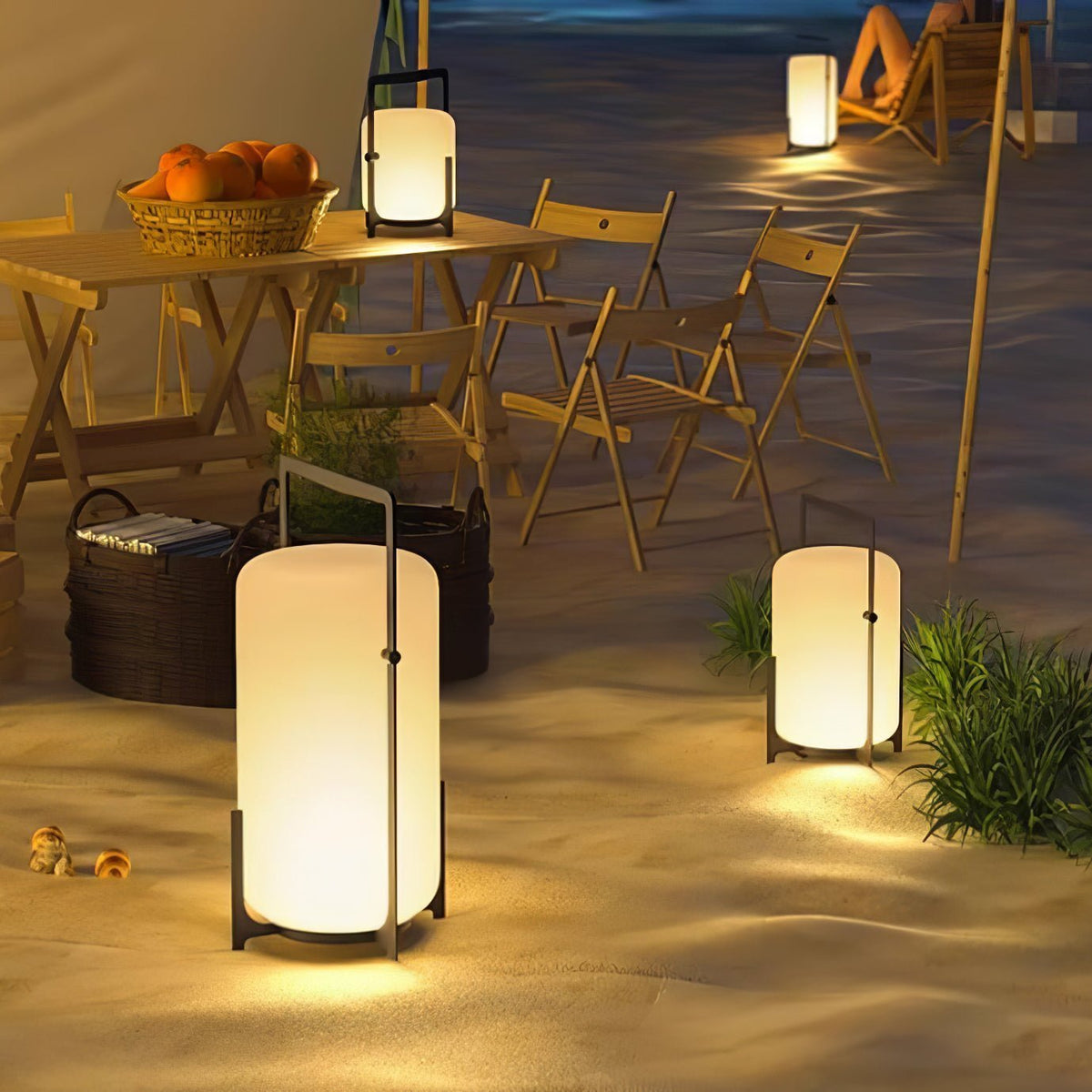 Twilight Lantern Portable Rechargeable Dining Lamp for Outd