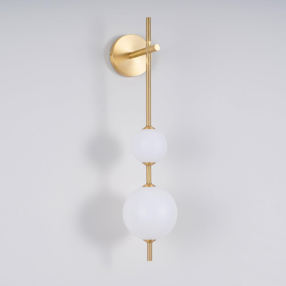 Vertical Globe Plug In Wall Lamp