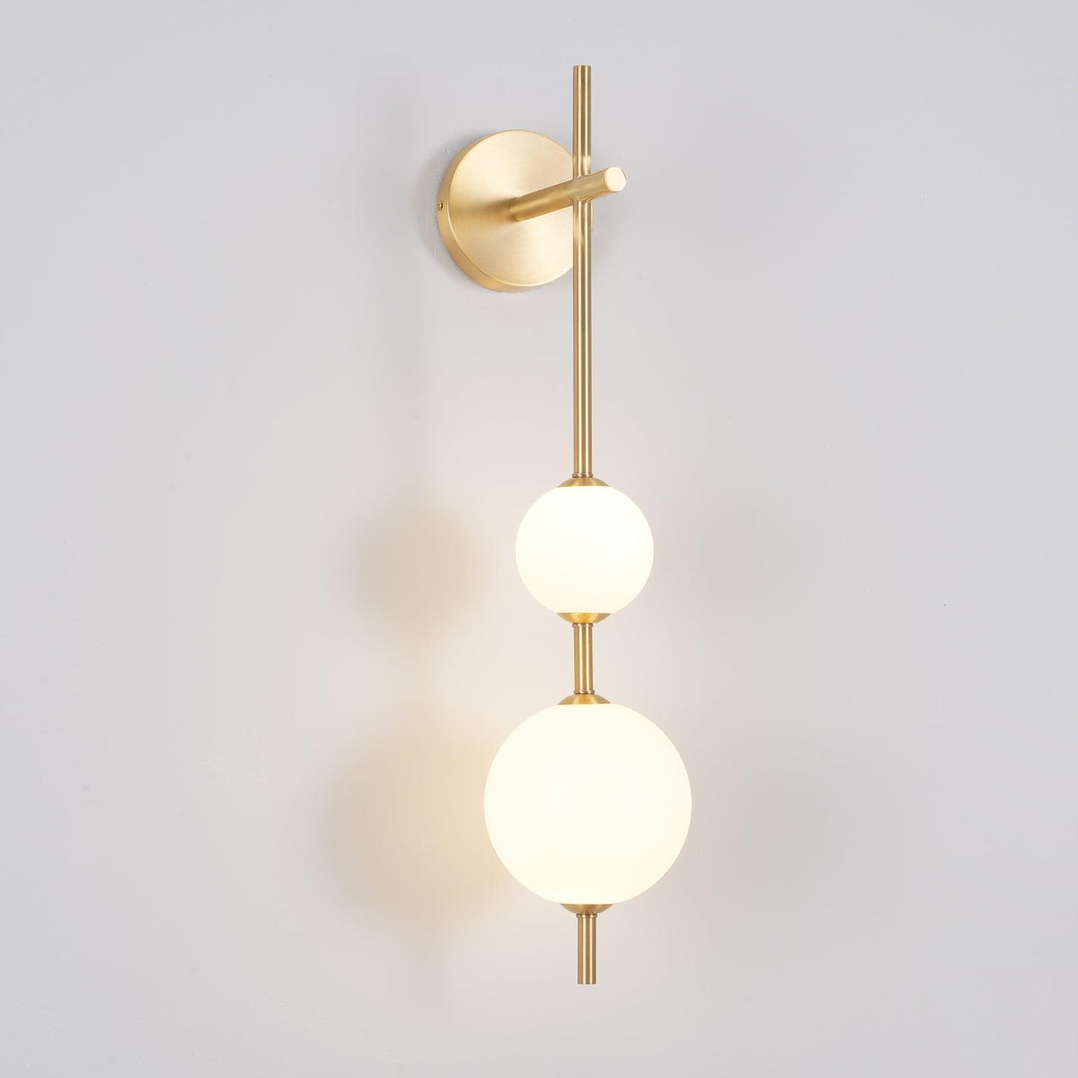 Vertical Globe Plug In Wall Lamp
