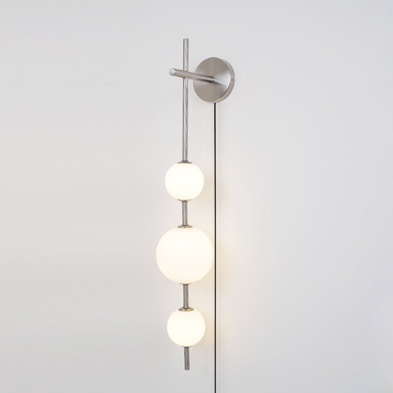 Vertical Globe Plug In Wall Lamp