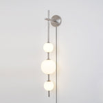 Vertical Globe Plug In Wall Lamp