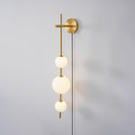 Vertical Globe Plug In Wall Lamp