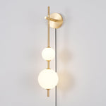 Vertical Globe Plug In Wall Lamp
