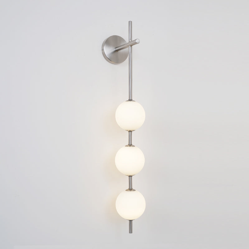Vertical Globe Plug In Wall Lamp