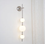 Vertical Globe Plug In Wall Lamp