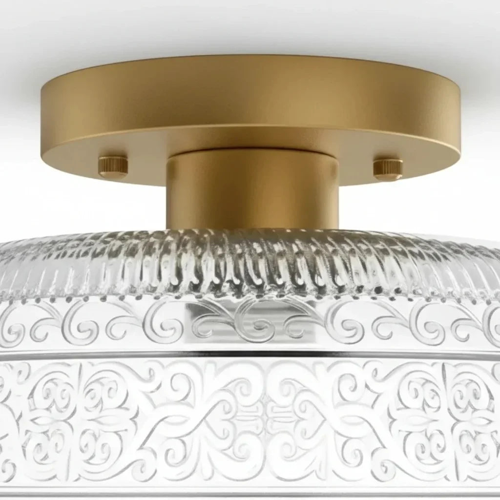 vintage-pattern-glass-flush-ceiling-light
