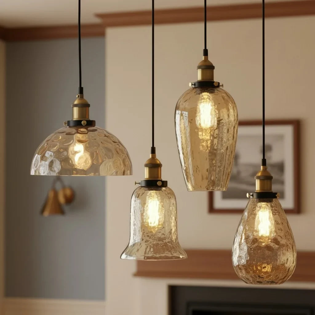 vintage-textured-glass-dome-pendant-light