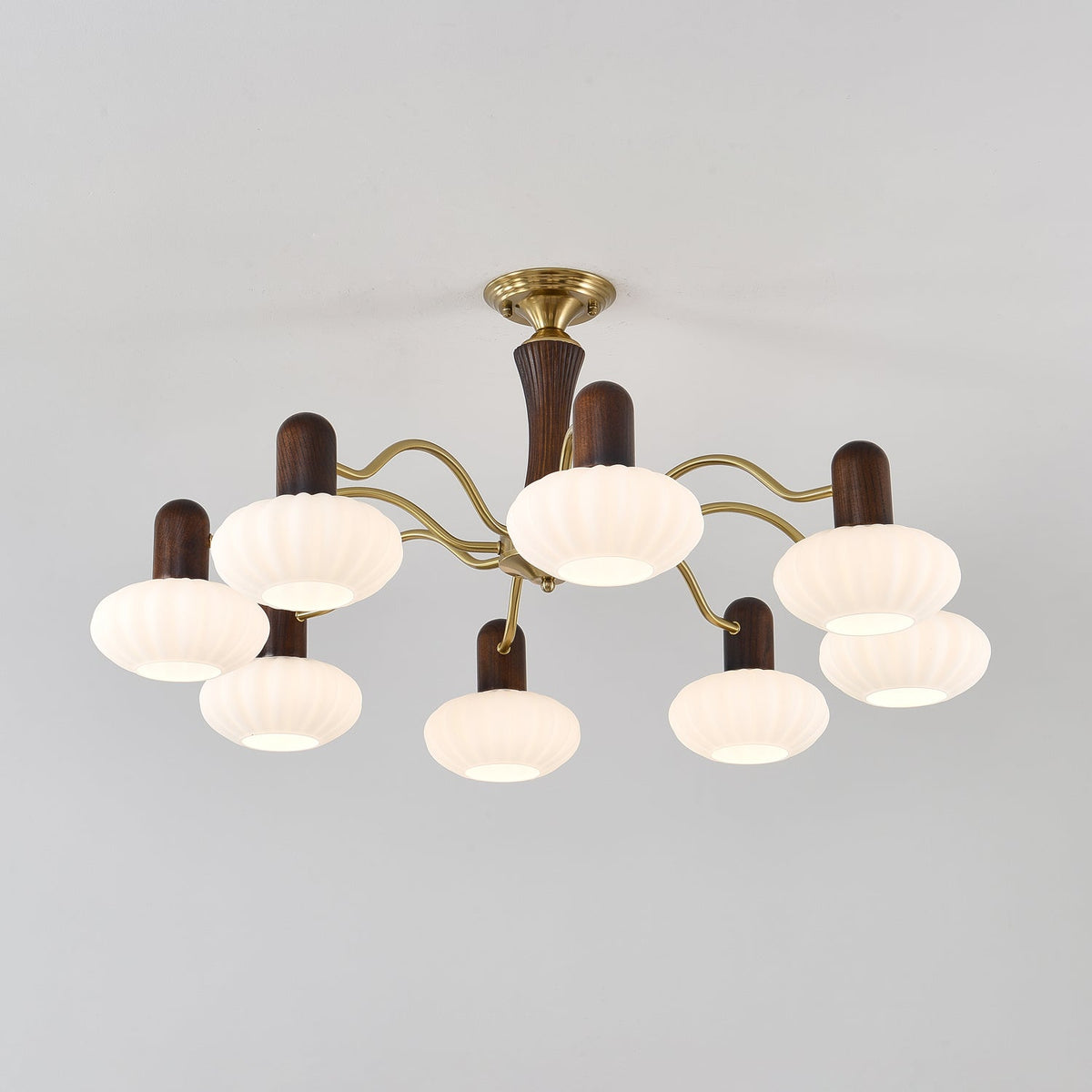 Walnut C Embrace Chandelier