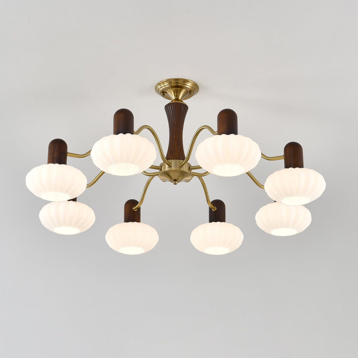 Walnut C Embrace Chandelier