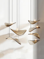 Wave Leaf Gasolier Floating Chandelier