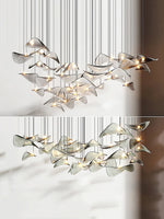 Wave Leaf Gasolier Floating Chandelier