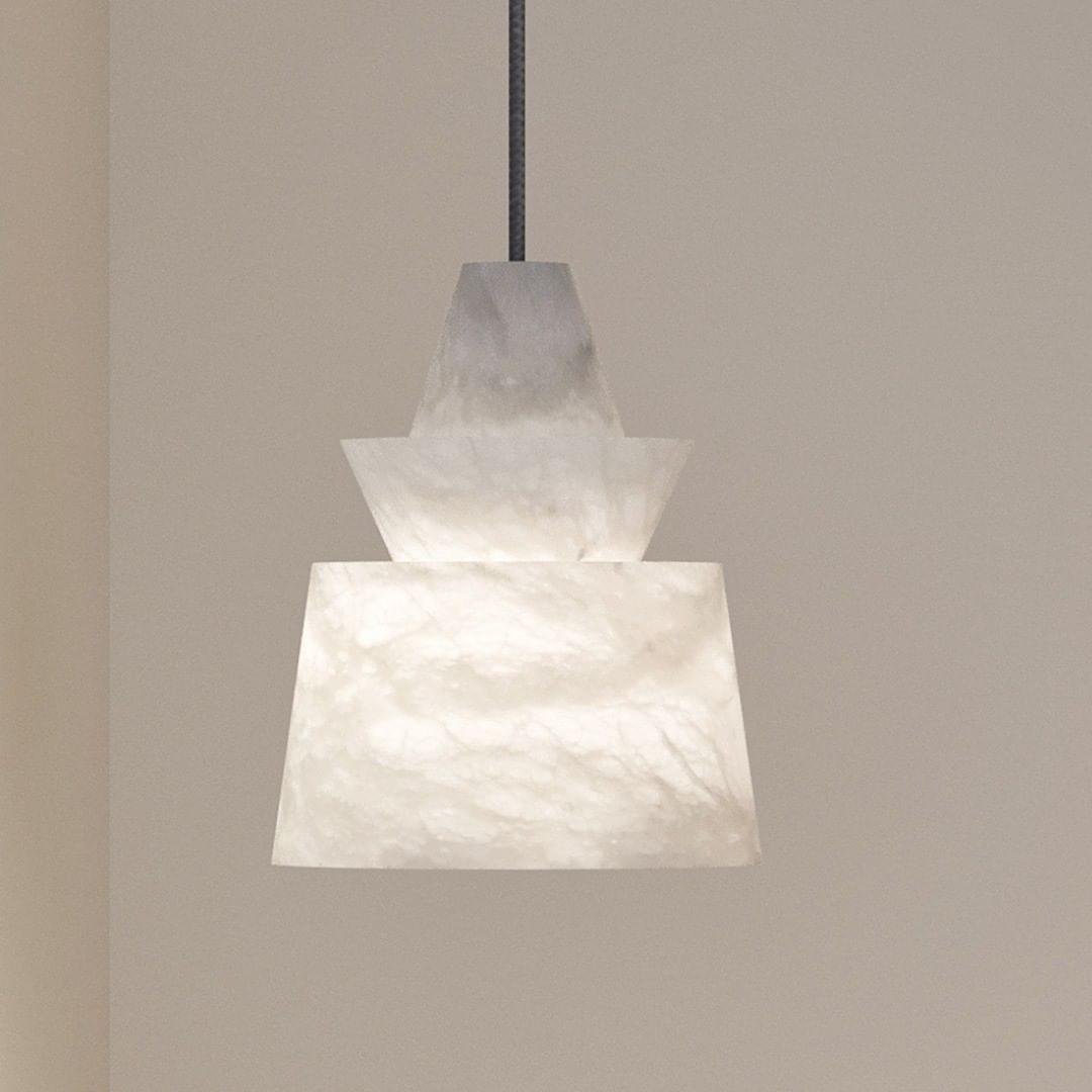 White Alabaster Pendant Light