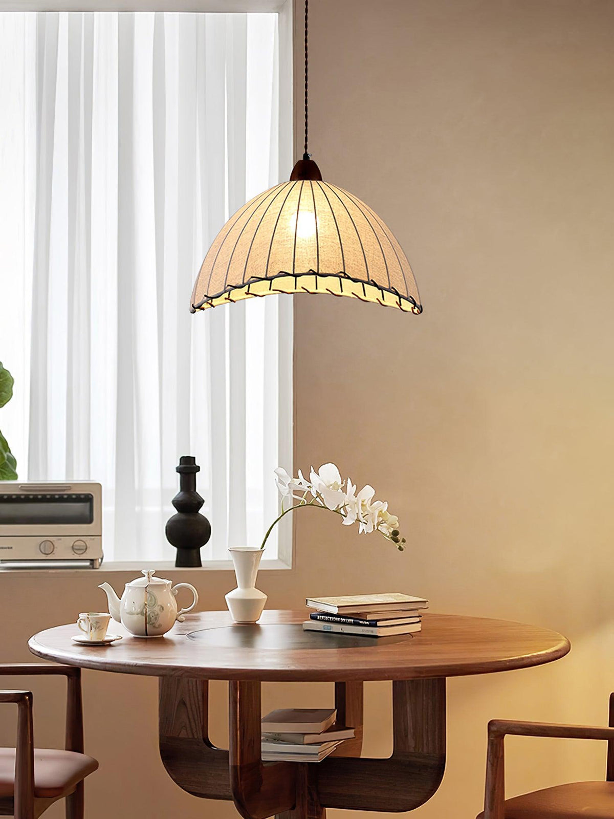 Wood And Fabric Series Pendant Lamp