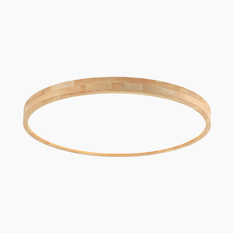 Wooden Geometric Ceiling Light Round Square