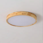 Wooden Geometric Ceiling Light Round Square