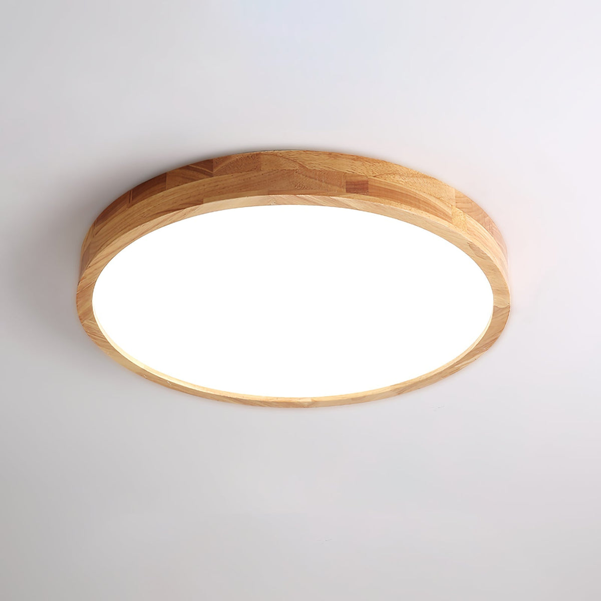 Wooden Geometric Ceiling Light Round Square