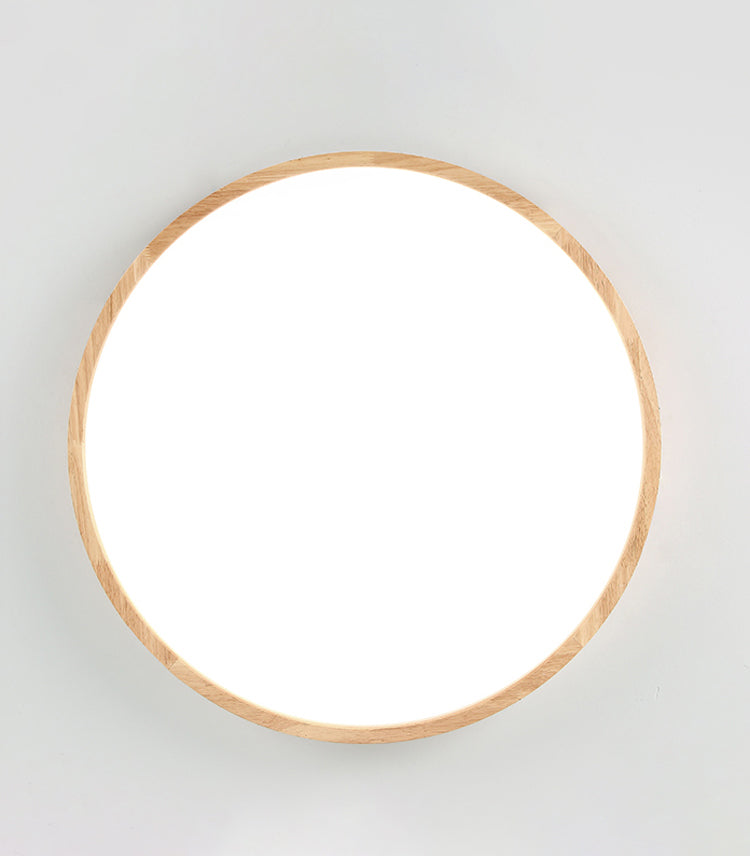 Wooden Geometric Ceiling Light Round Square