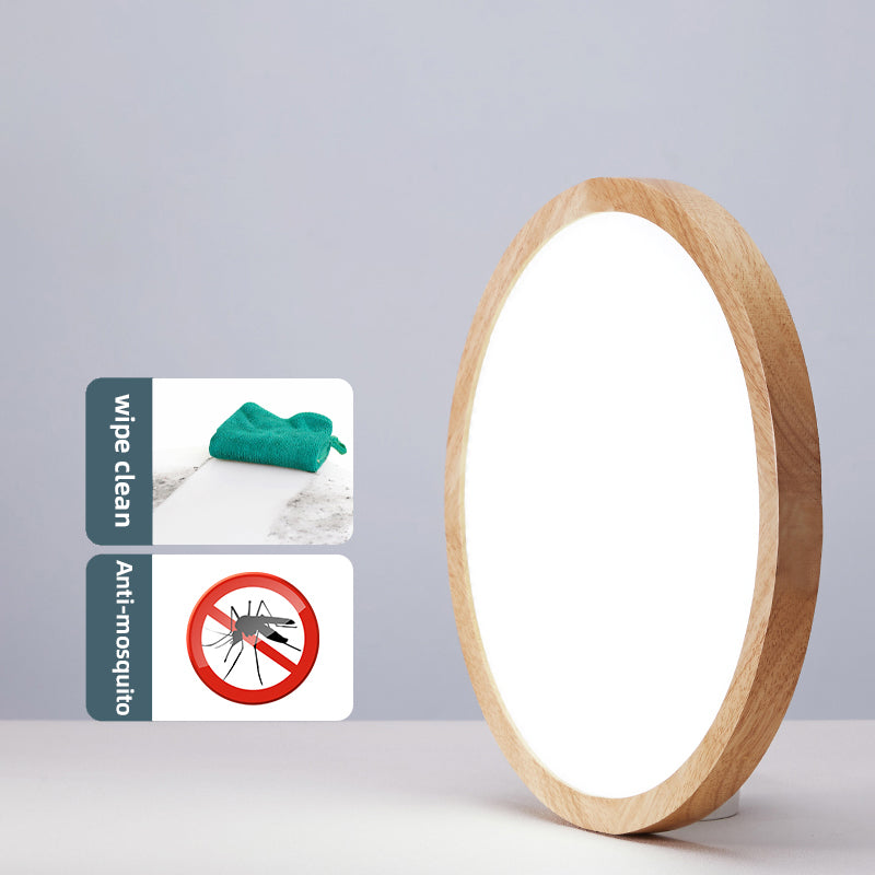 Wooden Geometric Ceiling Light Round Square