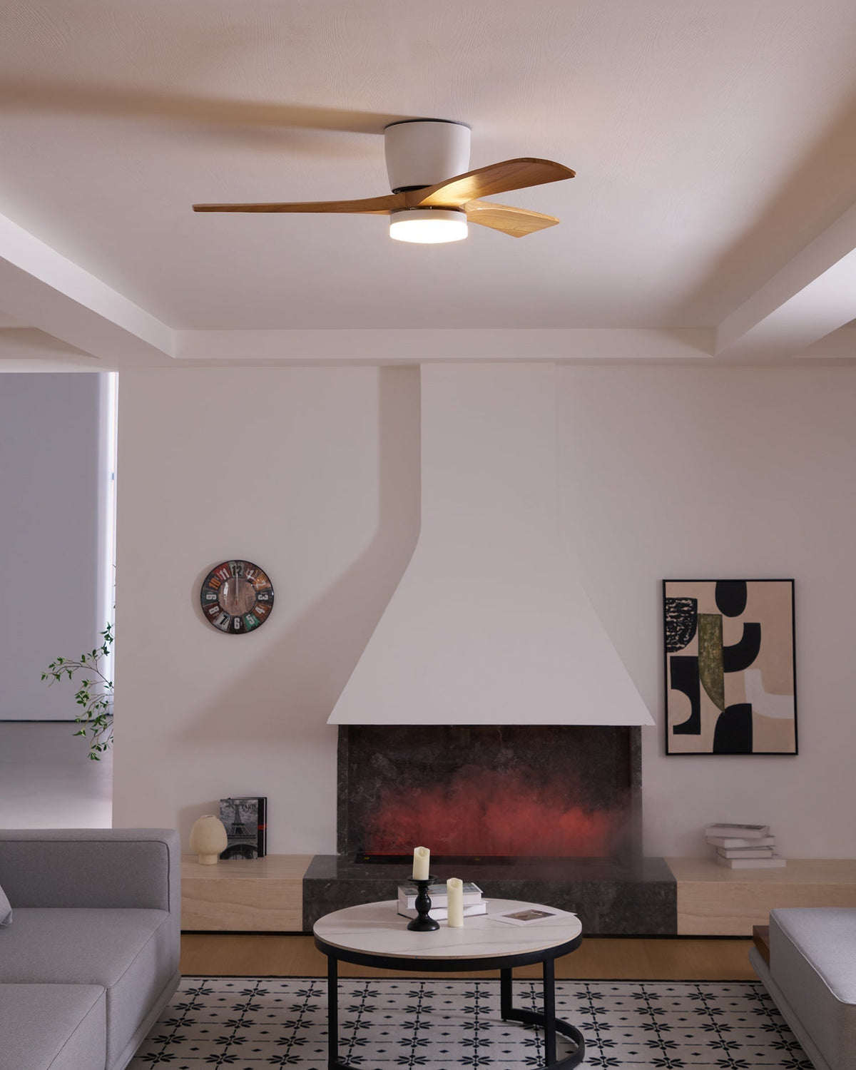 Nordic Wooden 42 48 Ceiling Fan Light 25027480