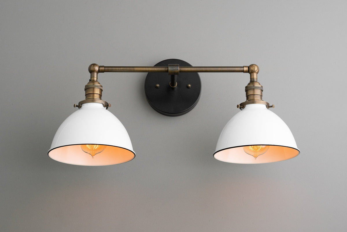 farmhouse-vanity-white-shade-light-wall-light-fixture-industrial-lighting-antique-brass-rustic-vanity-light