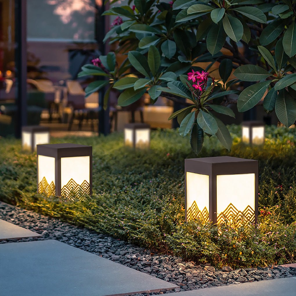 Classical Hollowed Pattern Landscape Decorative Lighting Waterproof Lawn Lamp For Outdoor
