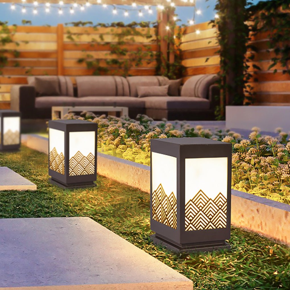 Classical Hollowed Pattern Landscape Decorative Lighting Waterproof Lawn Lamp For Outdoor