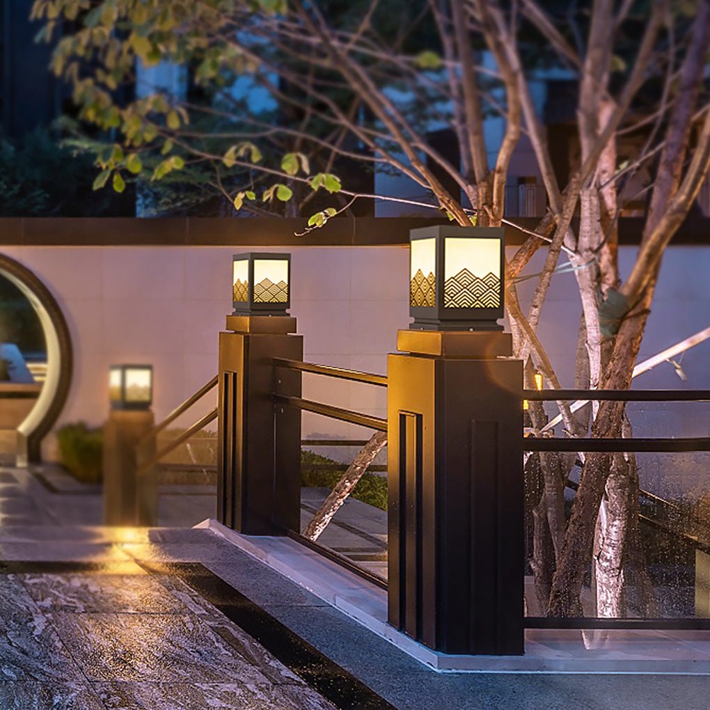 Classical Hollowed Pattern Landscape Decorative Lighting Waterproof Lawn Lamp For Outdoor