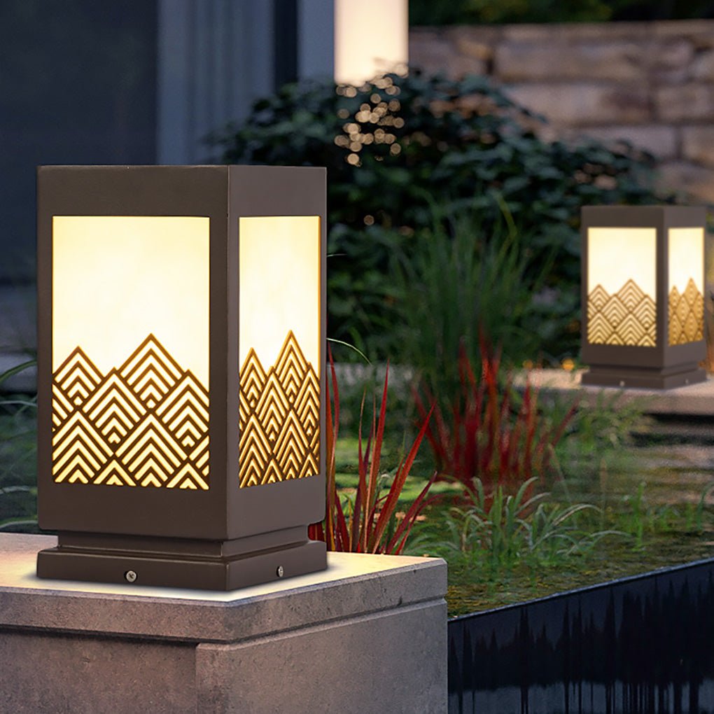 Classical Hollowed Pattern Landscape Decorative Lighting Waterproof Lawn Lamp For Outdoor