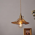 tea-coloured-glass-pendant-led-light-with-handkerchief-lampshade-in-vintage-style