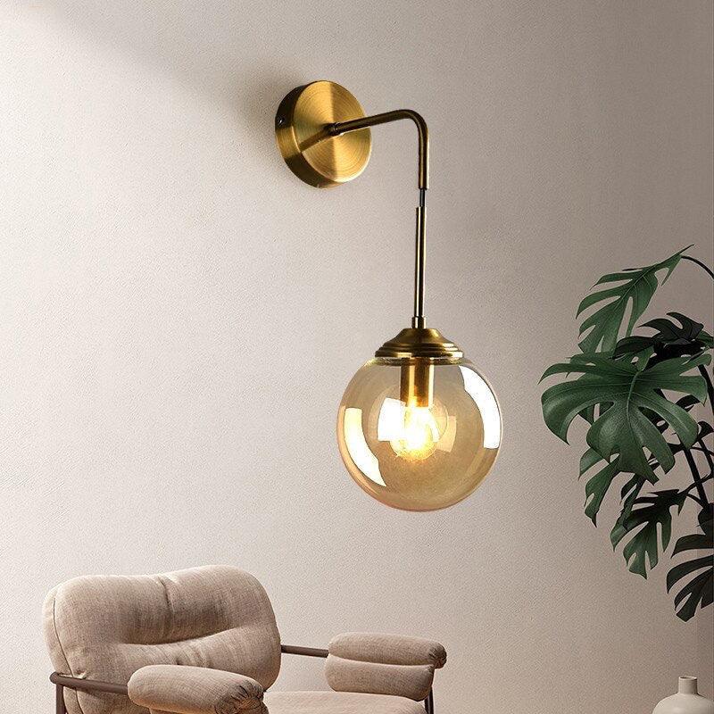 shiny-led-globe-wall-light-in-industrial-loft-style-dangling