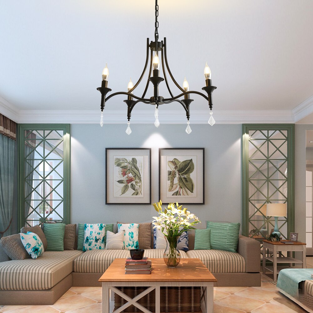wrought-iron-crystal-5-heads-chandelier-lamp