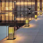 Flower Shaped Hollow Carved Lawn Lamp For Park Garden Landscape Decorative Lighting