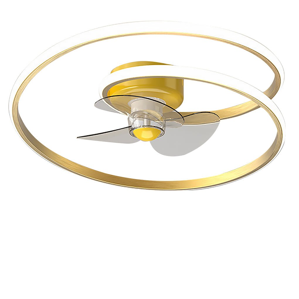 Inverter Stepless Dimming Led Ceiling Fan Light With Remote Control For Living Room Bedroom
