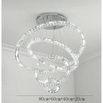 3 4 Light Led Tiered Chandelier Led Crystal Ring Hanging Pendant Light