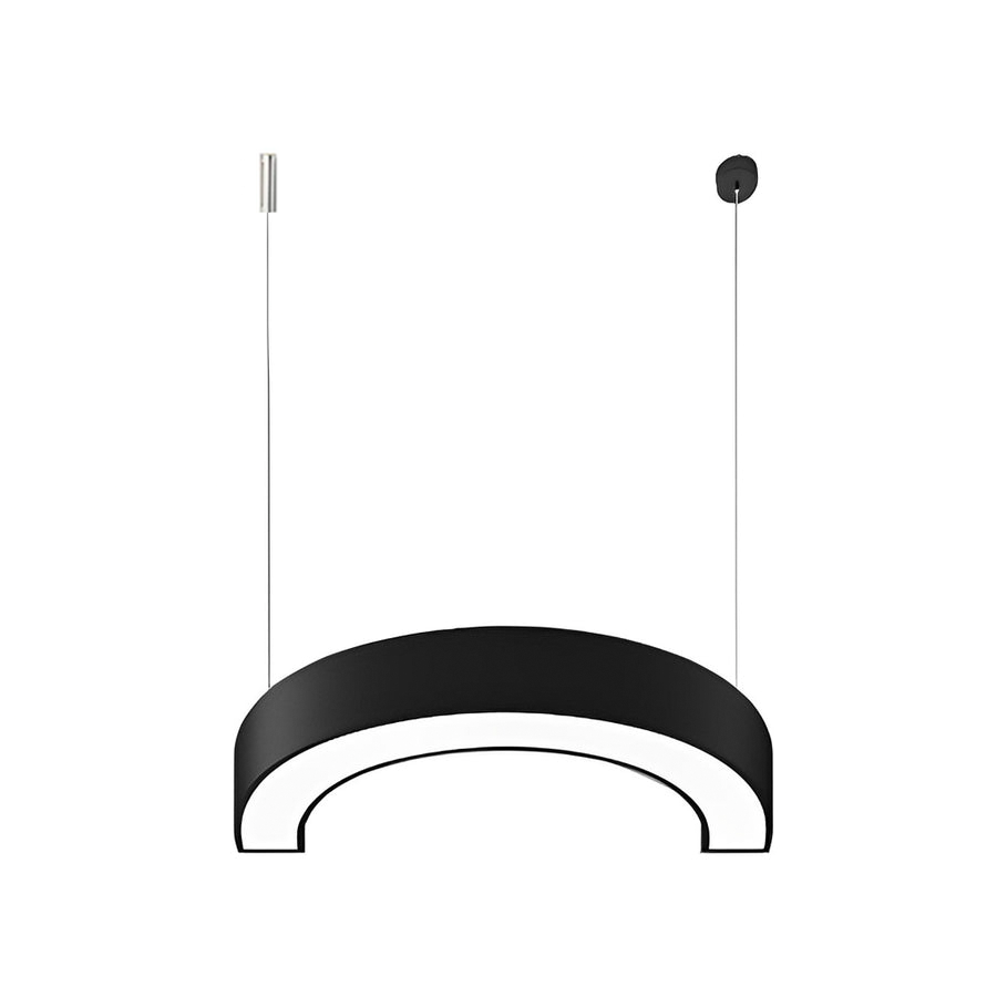 Curved Slim C Shape Led Pendant Half Circle Hanging Profile Light For Office
